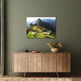 Tablou pe sticlă - Machu Picchu (70x50 cm)