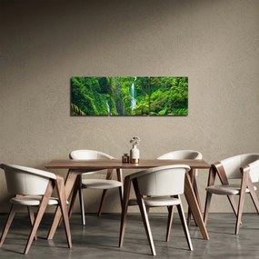 Tablou - Cascada Madakaripura, Java de Est, Indonezia (cu ceas) (90x30 cm)