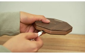 Decorațiune luminoasă maro cu USB ø 12 cm Twist Hexagon – Gingko