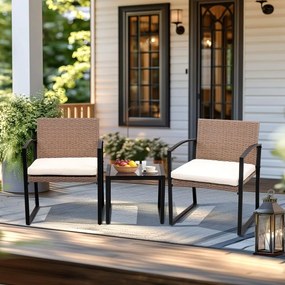 Set mobilier de grădină 3 piese Avenberg BELFORD maro/bej