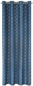 Perdea scandinavă albastră 140 x 250 cm