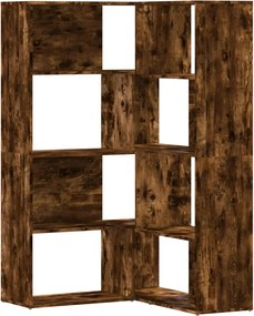vidaXL Bibliotecă 4 niveluri stejar fumuriu 85x85x140cm lemn prelucrat