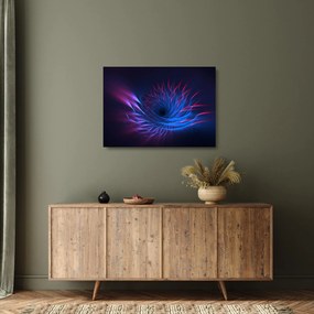 Tablou pe sticlă - abstaracție cu floare (70x50 cm)