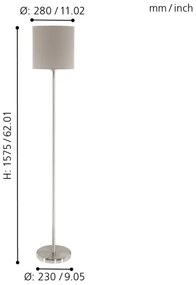Lampadar Eglo 95167 PASTERI 1xE27/60W/230V