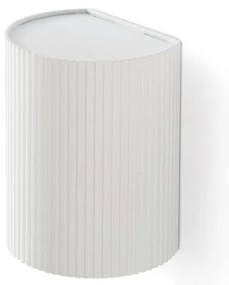 Aplica perete aluminiu striat alb, 1xGU10, SOLE round