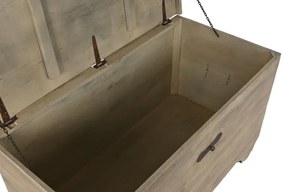 Cufar vintage, din lemn de tec, Chestnut