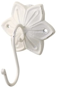 Cuier alb, tip floare, din metal, Zea
