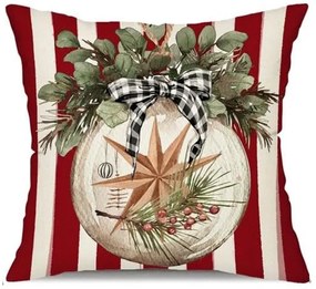 Husa de perna pentru Craciun CHRISTMAS BALL 45x45 cm, rosu