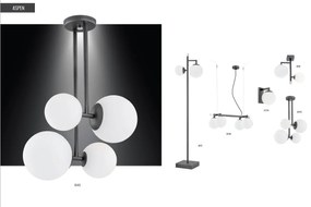 Lustra aplicata design modern ASPEN grafit