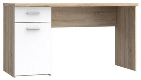 Birou GINO alb/stejar Sonoma