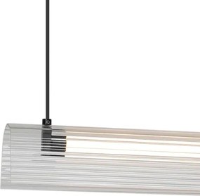 Nordlux ALIANI - Pendul LED compatibil cu dimmer pe cablu, 20W/230V, 3000K, negru/sticlă transparentă