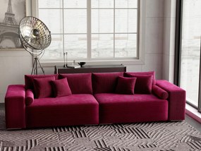 Canapea extensibilă dumonde cu ladă de depozitare si sezut confortabil din spuma high-density, Marbela Zoom Red XXL 295x100 cm