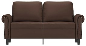 Canapea cu 2 locuri, maro, 120 cm, piele ecologica Maro, 152 x 77 x 80 cm
