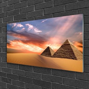 Tablouri acrilice Desert Piramidele Arhitectura galben