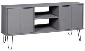 vidaXL Comodă TV New York, gri, lemn masiv de pin