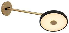 Aplică de perete neagră LED cu intensitate reglabilă ø 15 cm Asteria Wall Long – UMAGE