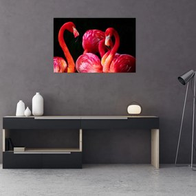 Tablou cu flamengo roșii (90x60 cm)