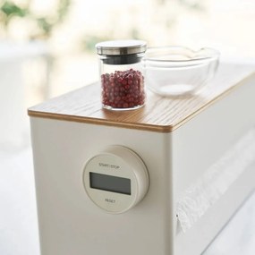 Suport orizontal pentru prosoape de bucătărie din hârtie alb din metal Rin – YAMAZAKI