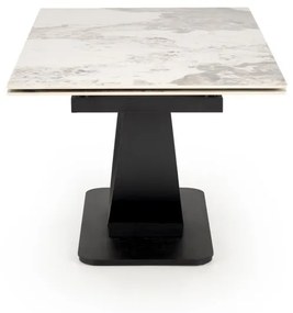 Masa extensibila Fernando marmura alba/negru L160-240 cm