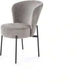 Scaun K590, gri - Cremona 96, stofa catifelata/otel, 55x66x80 cm