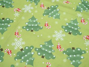 Lenjerie de pat din microfibra CHRISTMAS TREE verde Dimensiune lenjerie de pat: 2 buc 70 x 90 cm | 200 x 220 cm