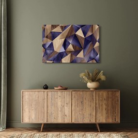 Tablou - 3D triunghiuri de lemn (90x60 cm)