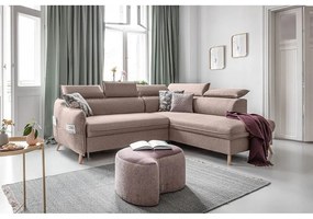 Colțar bej extensibil (cu colț pe partea dreaptă) Sweet Harmony – Miuform