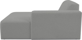 Modul pentru canapea gri cu tapițerie din stofă bouclé (cu colț pe partea dreaptă) Roxy – Scandic