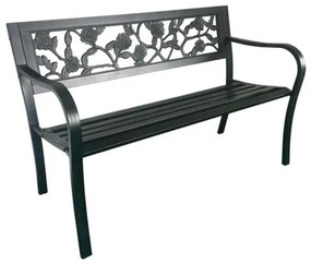 Banca de gradina, structrura metalica,125x53x77 cm, Carmen