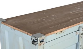 Dulap turcoaz, din metal, stil industrial, Cargo