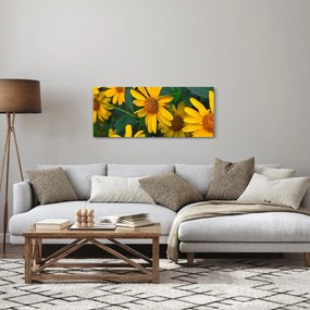 Tablou cu flori galbene (120x50 cm)