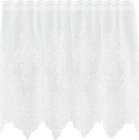 vidaXL Cortină din Dantelă cu perdele Floral Alb 80 x 150 cm Poliester