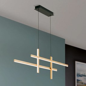Lustra LED suspendata moderna stil minimalist STARGATE 38W negru/auriu