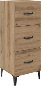 vidaXL Bufet Stejar Artizanal 34,5 x 34 x 90 cm Lemn compozit