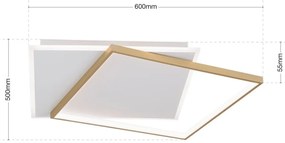 Plafoniera LED design slim EMANUEL auriu/alb