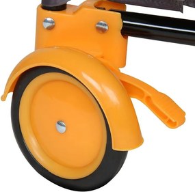 Pătuț de călătorie, portocaliu/gri