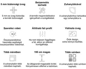 Cabină de duș Marco White II în dimensiunea de 80x80