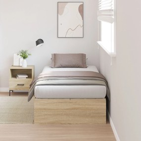 vidaXL Cadru de pat cu depozitare Stejar Sonoma 80x200 cm