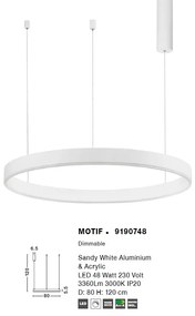Lustra LED design modern circular MOTIF 48W NVL-9190748