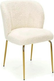 Scaun modern dining K474, stofa blana crem, 54x64x80 cm