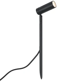 Spot cu țăruș negru 40cm incl. LED reglabil IP65 incl. cablu și ștecher - Carl