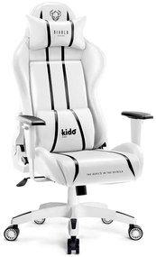 Scaun de gaming Diablo X-One 2.0 Kids: alb-negru