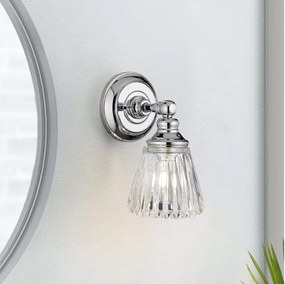 Quintiesse QN-KEYNES1-BATH-LED Lampă de perete pentru baie KEYNES, soclu 1xG9, 3W, 230V, IP44, crom lucios