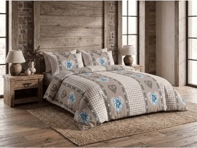 Lenjerie de pat din polibumbac HEART RETRO POLY maro Dimensiune lenjerie de pat: 70 x 90 cm | 140 x 200 cm