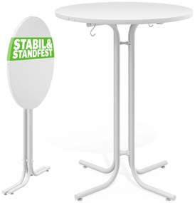 Deuba Masa de bar pliabila Ø70 cm - alba