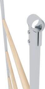 PawHut Suport pentru Găini pe 4 Niveluri, Posatoiu din Lemn și Oțel Galvanizat, Scară pentru Coteț, 4-6 Găini, 140x86x2,5 cm, Lemn Natural | Aosom Romania