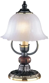 Veioza / Lampa de masa design italian din alama cu lemn 2700