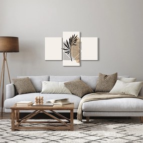 Tablou - Abstracție cu frunze tropicale N⁰1 (90x60 cm)