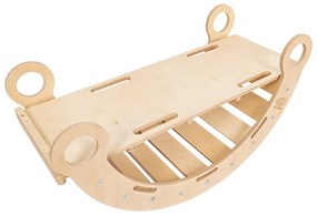 Leagăn în culoare naturală din lemn de pin 39x75x38 cm Montessori – Meowbaby