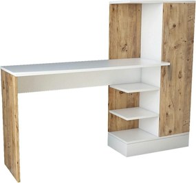 Birou CT2 AW, alb/pin atlantic, PAL melaminat, 152x40x120 cm